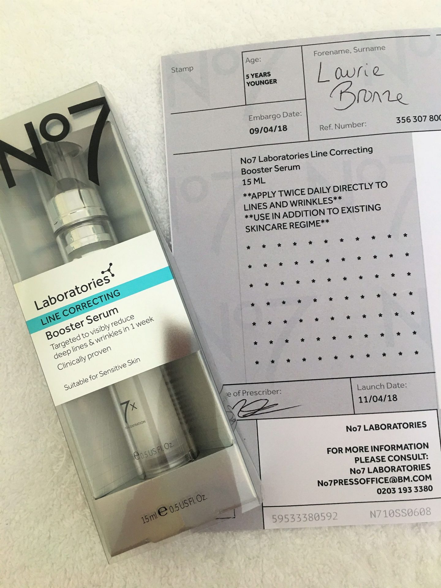 boots no7 line correcting serum